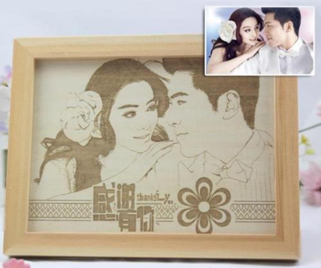 激光打标机制作的相册